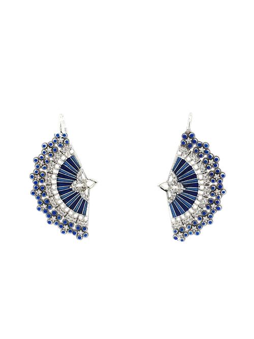 Diva crystal stones blue glazed earrings GOCCIAZZURRA JEWELS | ORDIVARODIOBLU